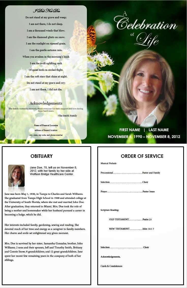 Simple Funeral Program Template Free the Funeral Memorial Program Blog Free Funeral Program