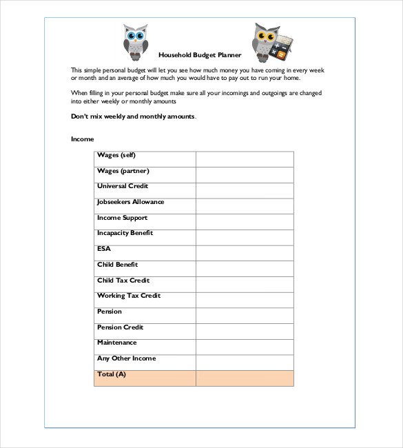 Simple Personal Budget Template Simple Bud Template 9 Free Word Excel Pdf