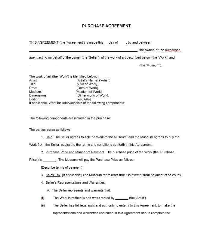Simple Purchase Agreement Template 37 Simple Purchase Agreement Templates [real Estate Business]