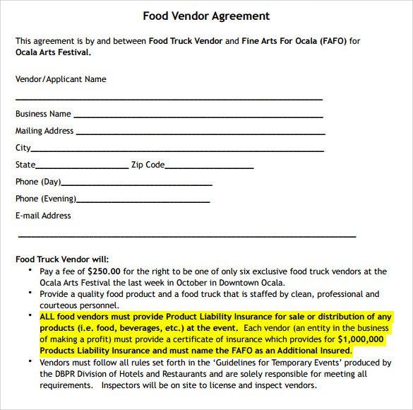 Simple Vendor Agreement Template Sample Vendor Contract Template 13 Free Samples