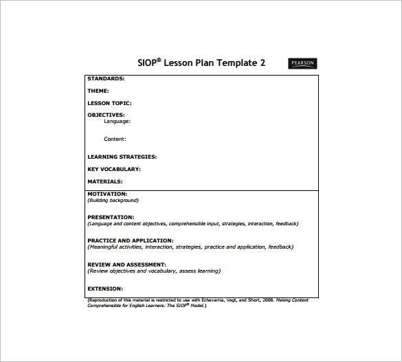 Siop Model Lesson Plan Template Best 25 Business Plan Sample Pdf Ideas On Pinterest