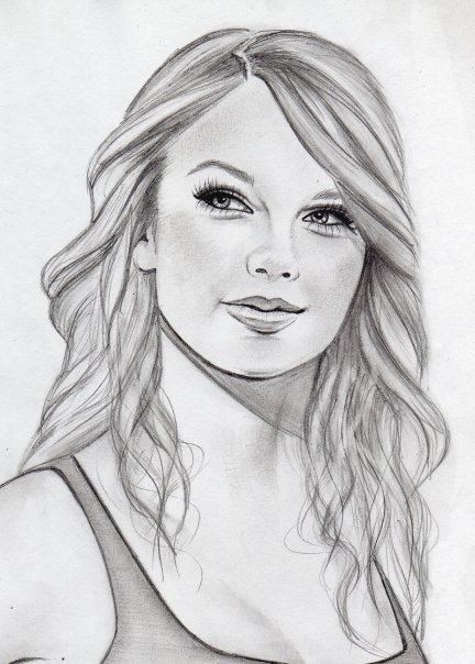 Sketch Of Girl Face Art Beautiful Famous Girl Cute Drawing Tags Face