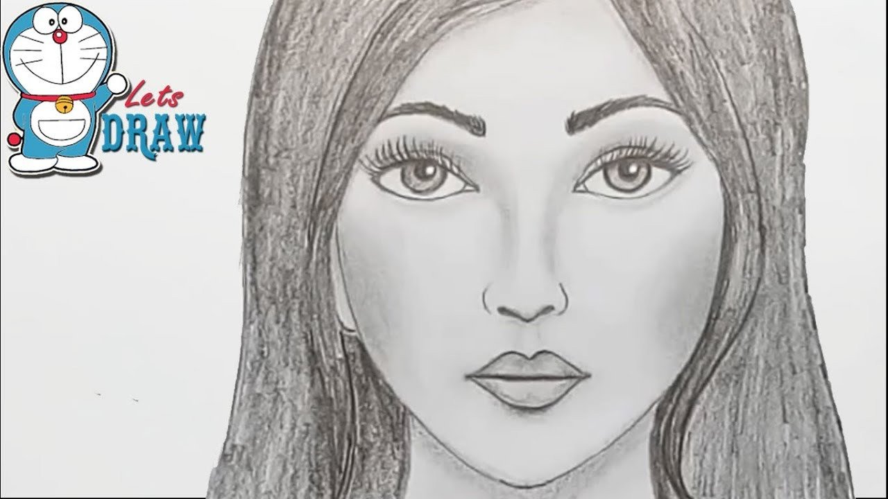 Sketch Of Girl Face How to Draw Face for Beginners Easy Way to Draw A