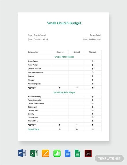 Small Church Budget Template 60 Bud Templates Word Pdf Excel