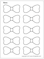 Small Kite Template Small Bows Set 2 Templates