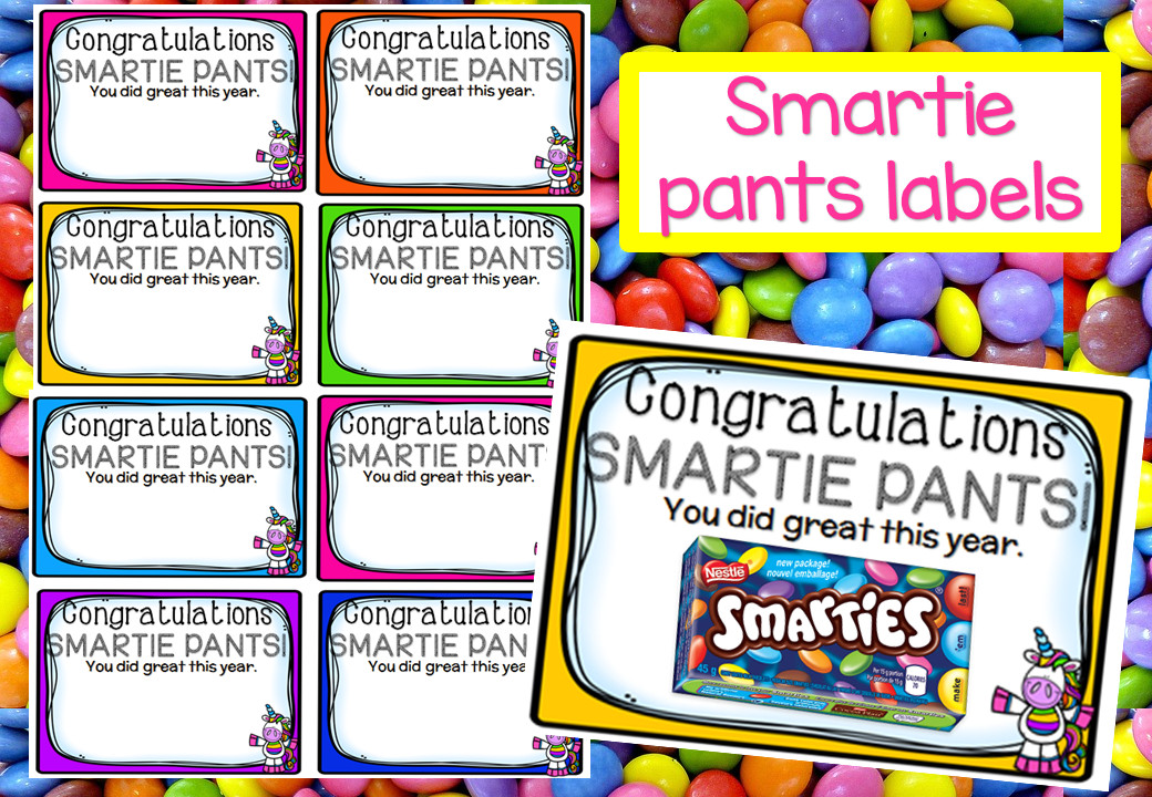 Smartie Pants Template End Of Year Smartie Pants Tags – Mash