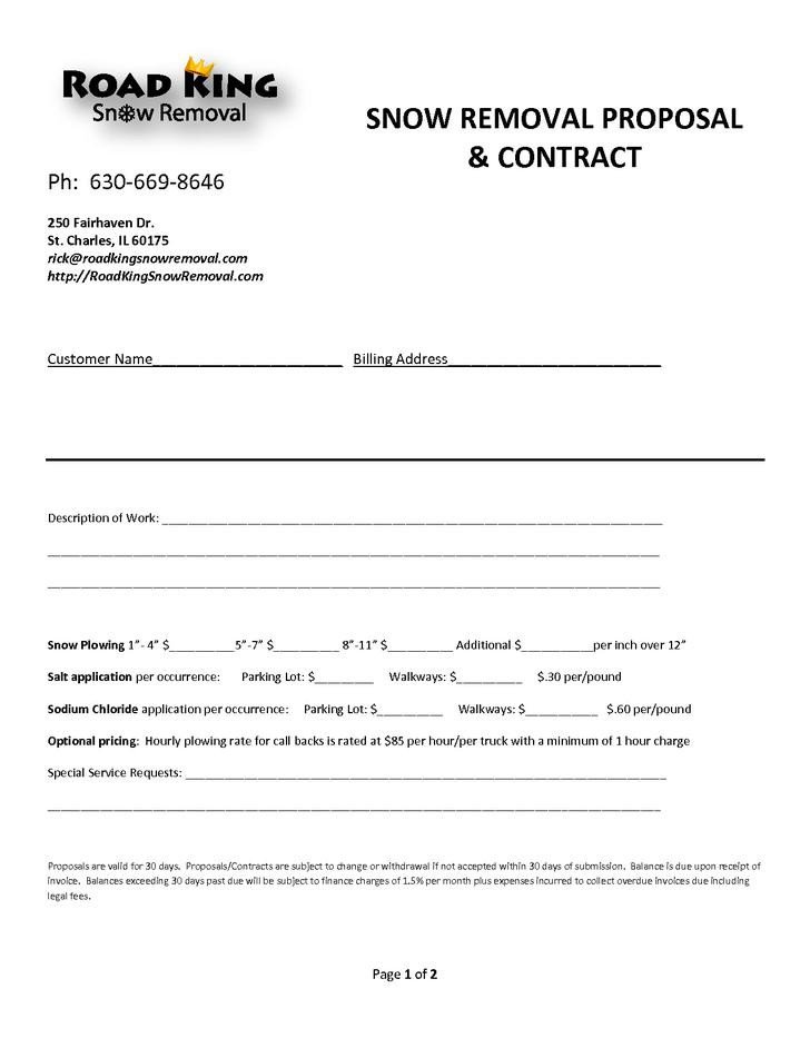Snow Plow Contract Template 20 Snow Plowing Contract Templates Free Download