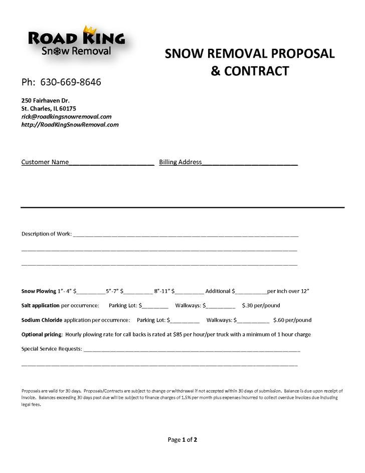 Snow Removal Contract Template 20 Snow Plowing Contract Templates Free Download
