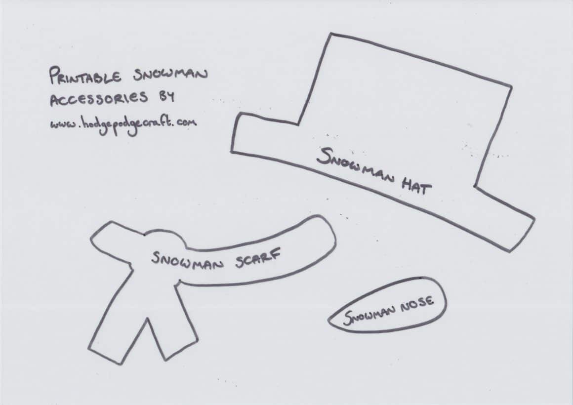 Snowman Scarf Template Printable Snowman Craft for Kids