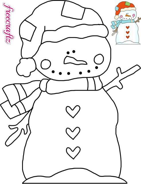 Snowman Scarf Template Snowman Template – Wearing A Stocking Cap and Scarf