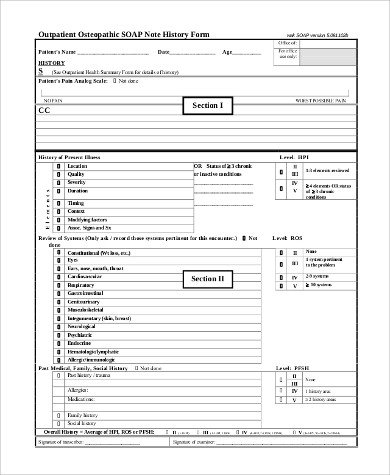 Soap Note Template Pdf Sample soap Note 9 Examples In Pdf Word