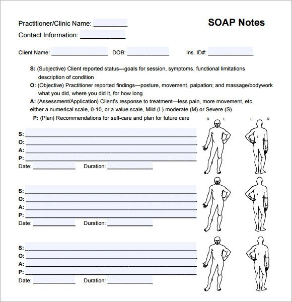 Soap Note Template Word 9 Sample soap Note Templates Word Pdf