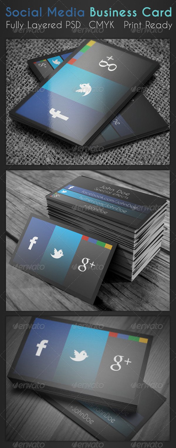 Social Media Business Card social Media Business Card On Inspirationde
