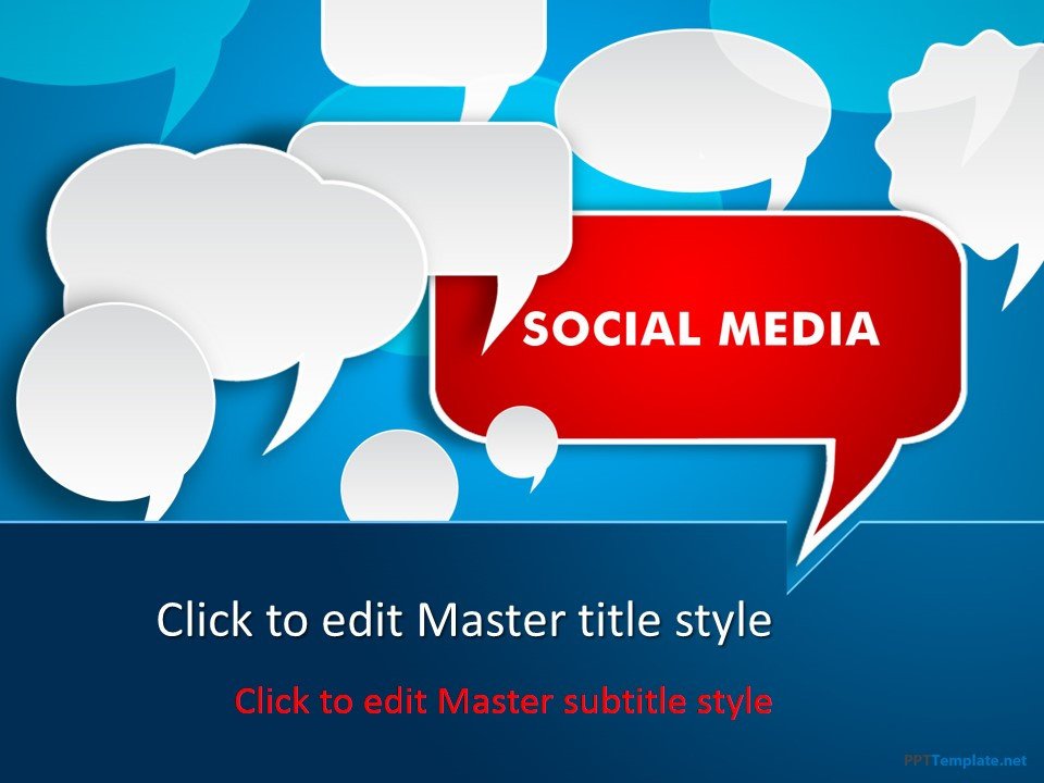 Social Media Ppt Templates Free social Media Discussion Ppt Template