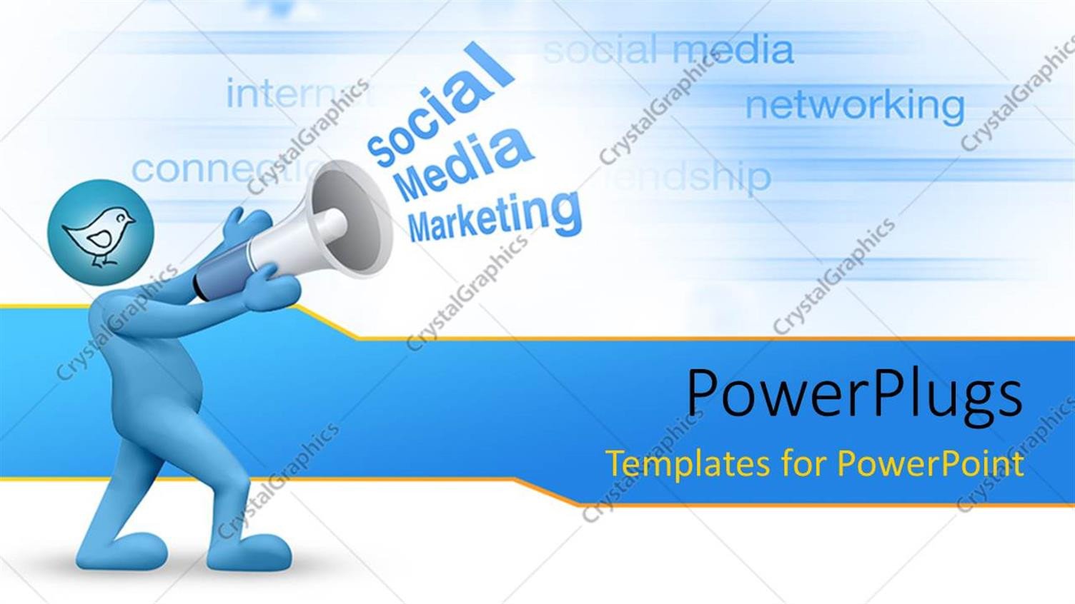 Social Media Ppt Templates Powerpoint Template social Media Marketing Concept with