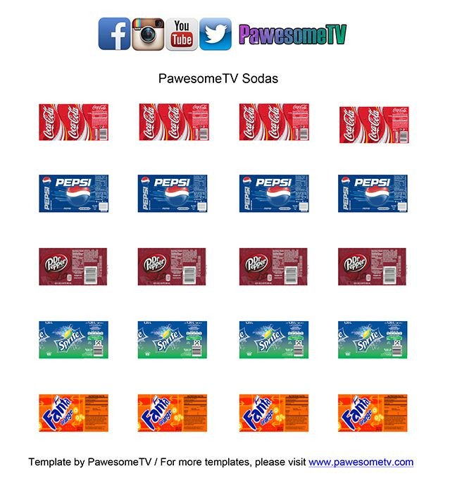 Soda Can Template Printable Diy Lps soda Pawesometv Lilys Crafts