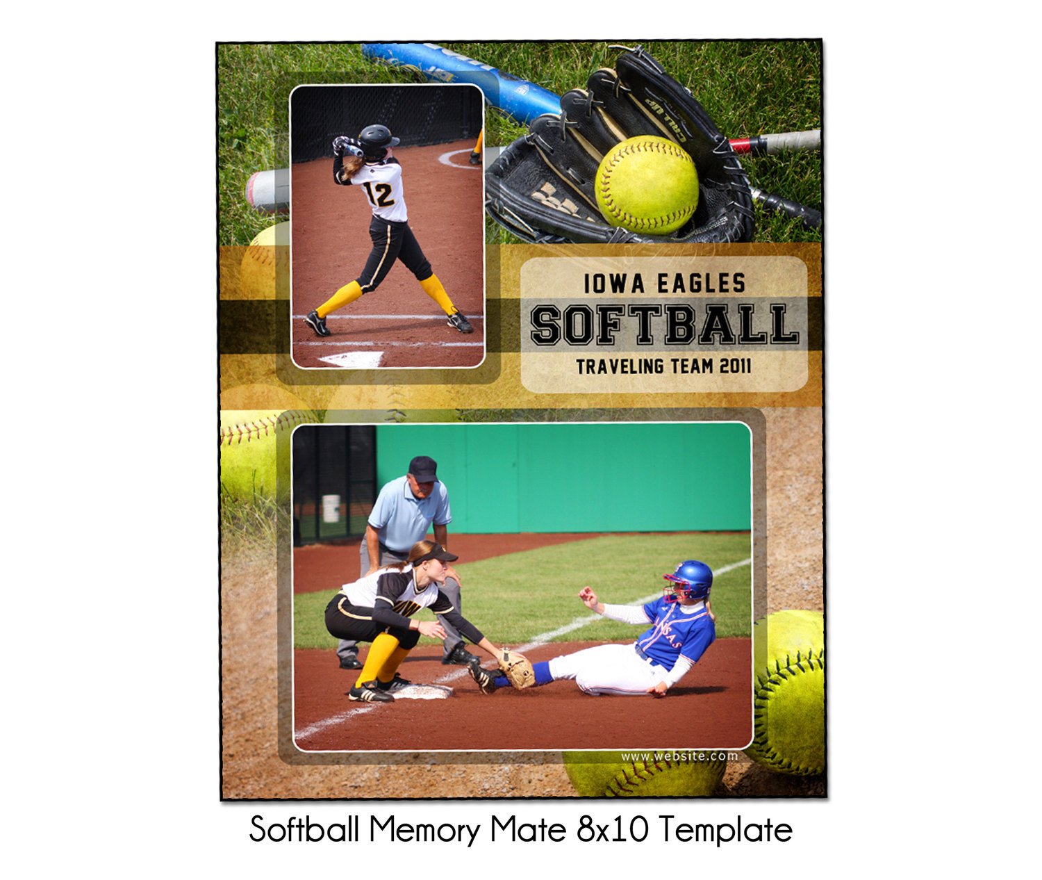Softball Memory Mate Template softball Mm1 8×10 Memory Mate Sports Template