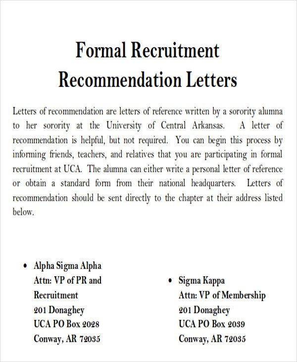 Sorority Recommendation Letter Template Sample sorority Re Mendation Letter 6 Examples In Sorority Recommendation Letter Template Sample sorority Re Mendation Letter 6 Examples In