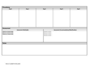 Special Education Lesson Plan Template Mon Core Aligned Special Education Interactive Lesson