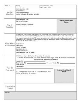 Special Education Lesson Plan Template Special Education Weekly Lesson Plan Template