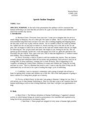 Special Occasion Speech Outlines Special Occasion Speech Outline Template Motola Peters
