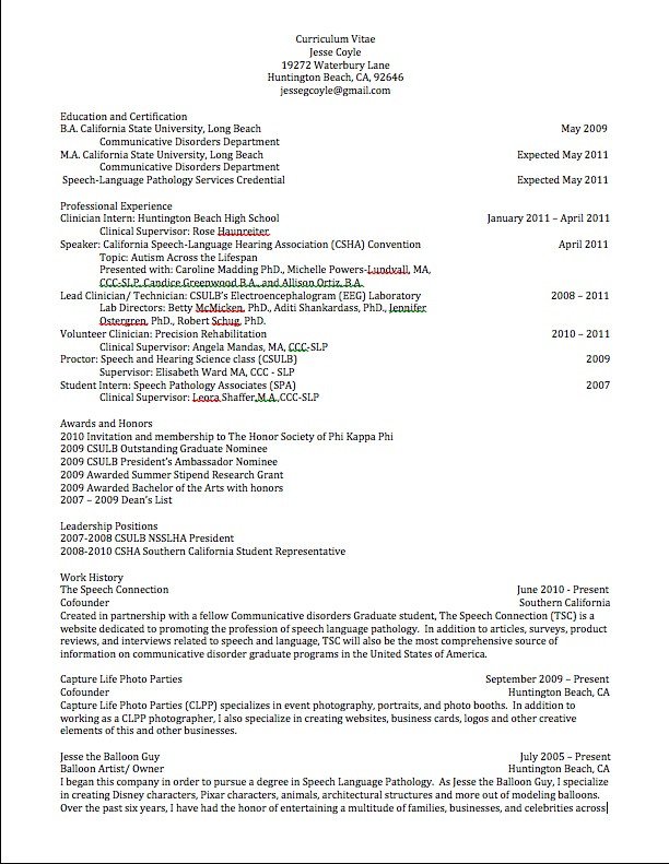 Speech Language Pathologist Resumes Sample Slp Resumes Slp Facts Pinterest