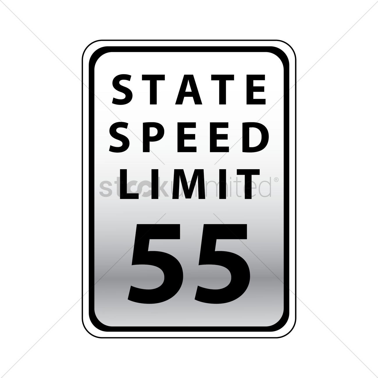 Speed Limit Sign Template Speed Limit 55 Road Sign Vector Image
