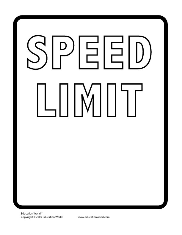 Speed Limit Sign Template Teacher tools &amp; Templates Traffic Signs