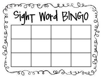 Spelling Bingo Board Sight Word Spelling Word Bingo by Angie Neal