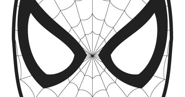 Spiderman Eye Template Spiderman Logo Coloring Pages Mask Template