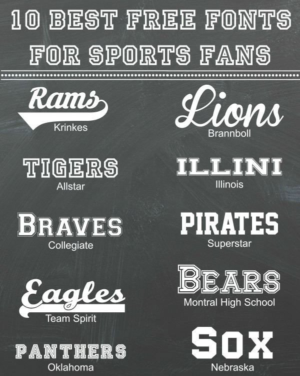 Sports Fonts In Word 10 Best Free Fonts for Sports Fans