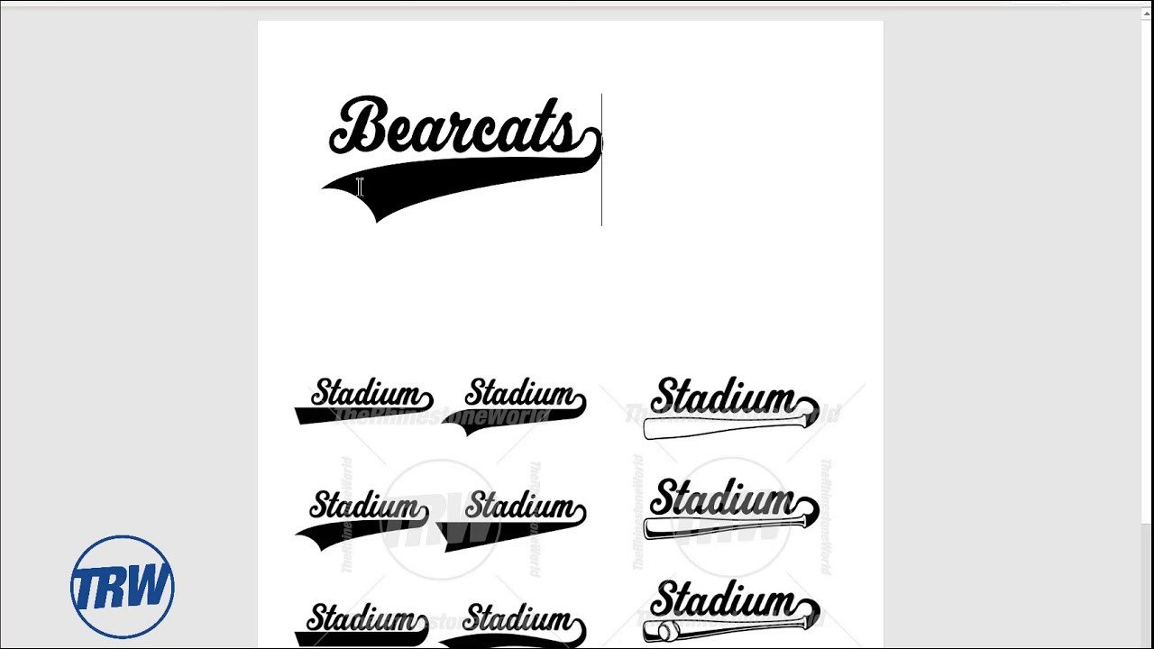 Sports Fonts In Word Stadium Sports Font with Tails In Microsoft Word for