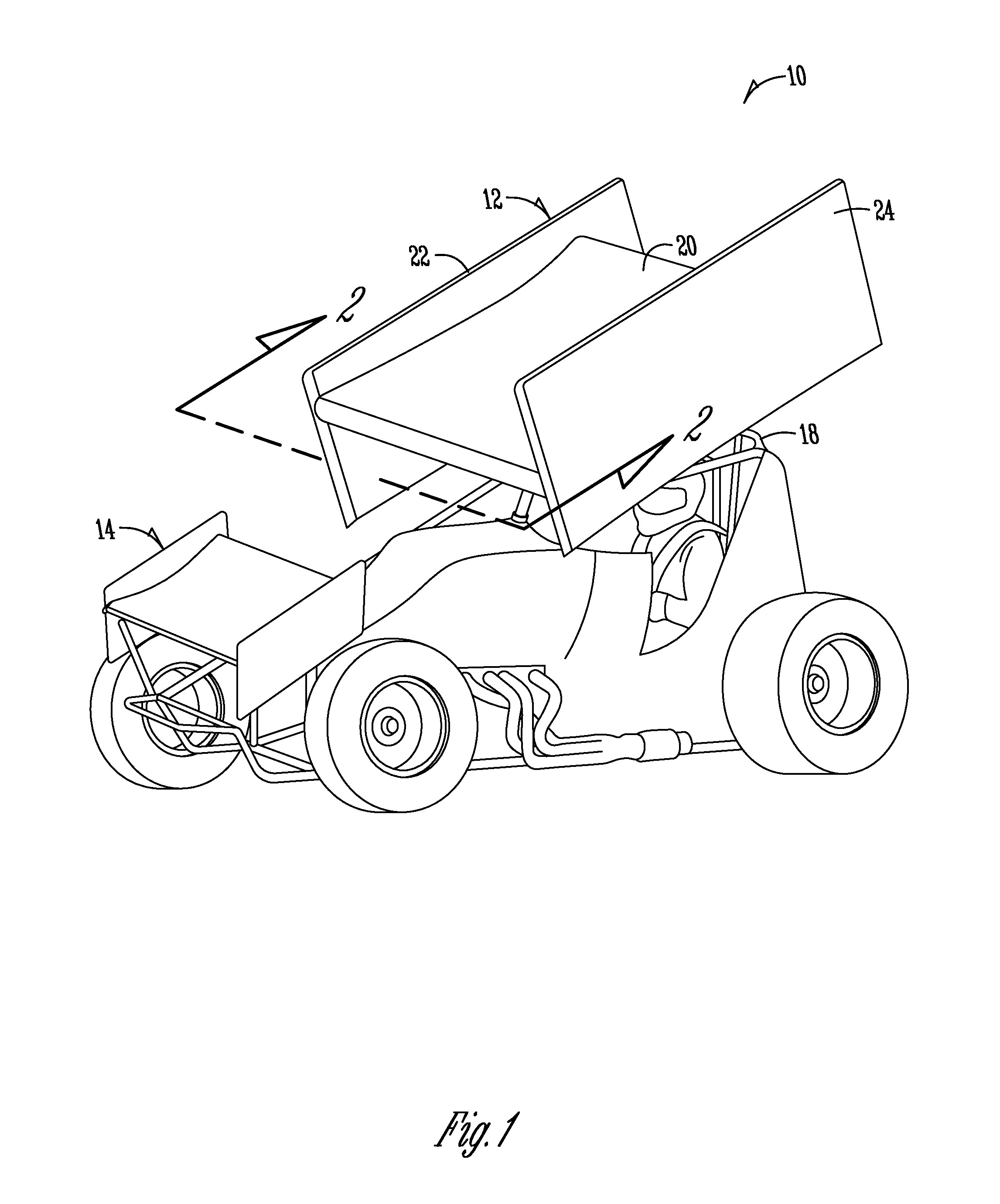 Sprint Car Drawing Patent Us Sprint Car Wing Google Patents
