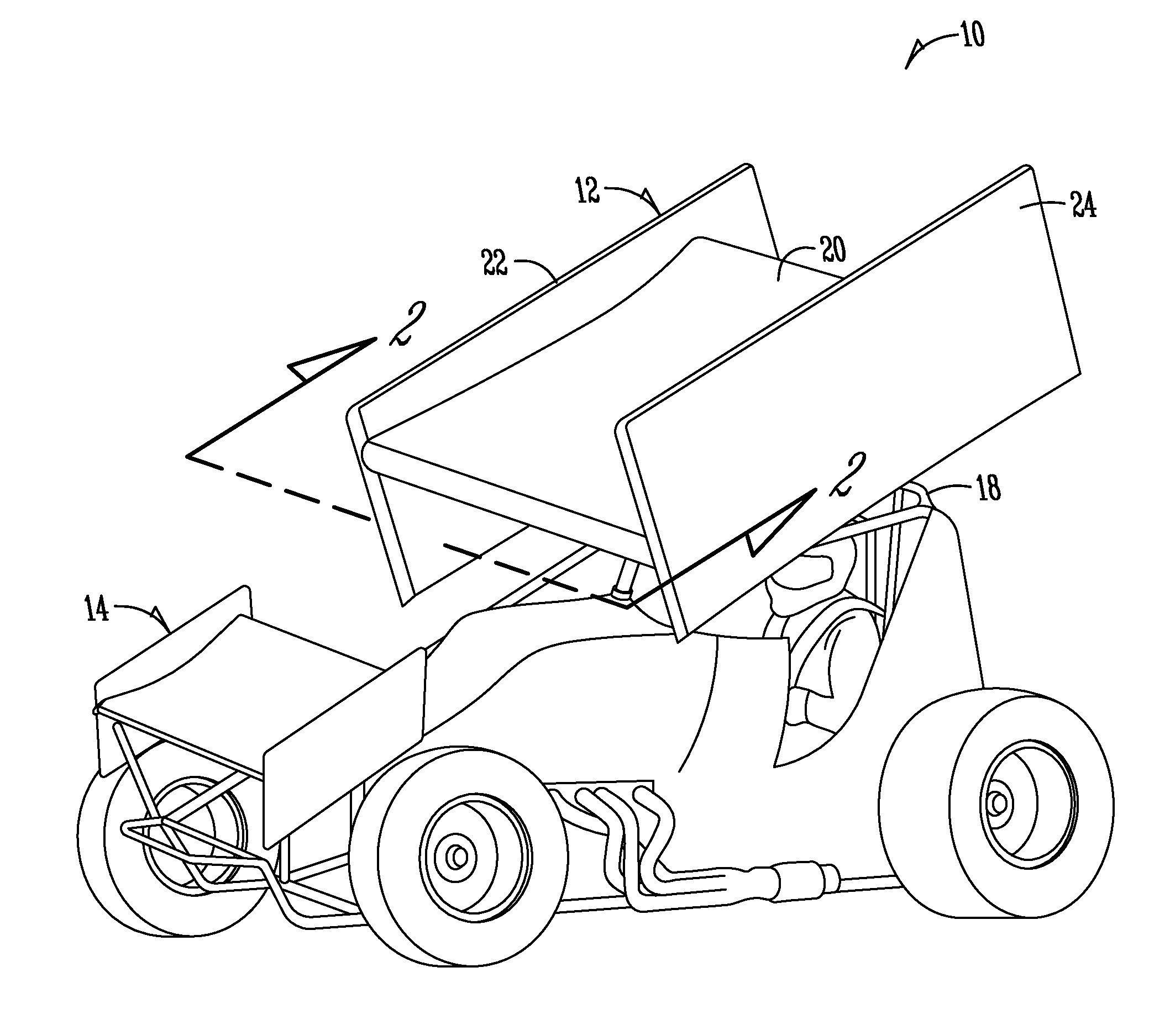 Sprint Car Drawing Patent Us Sprint Car Wing Google Patents