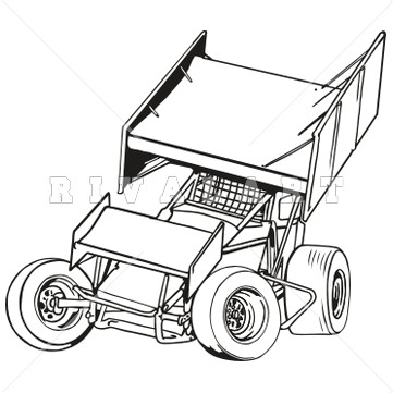 Sprint Car Drawing Sprint Car Black Clipart & Free Clip Art