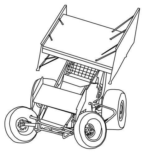 Sprint Car Drawing Sprint Car Vector 9 the Racing Life