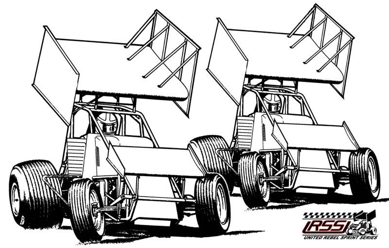 Sprint Car Drawing Wingless Sprint Cars Coloring Page Coloring Pages