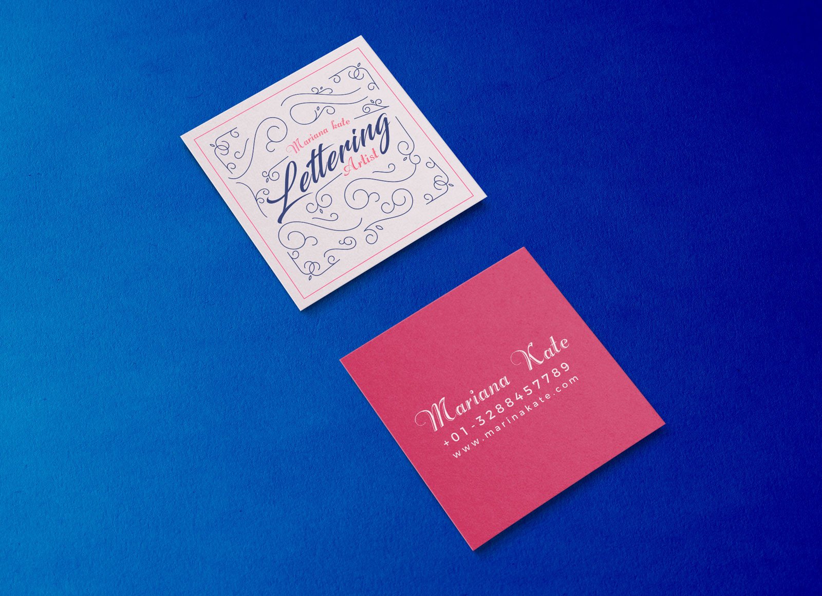 Square Business Card Mockup Free Front & Back Square Business Card Mockup Psd Good