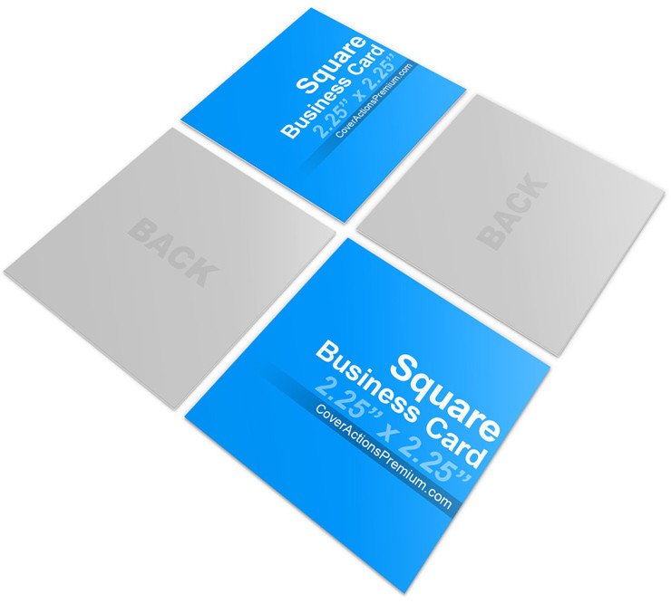 Square Business Card Mockup Square Business Card Mock Ups