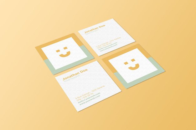 Square Business Card Mockup Square Business Card Mockup Psd File