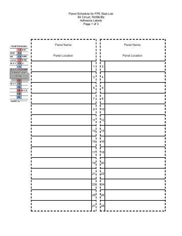 Square D Panel Schedule Template Circuit Breaker Panel Schedule Template to Pin On