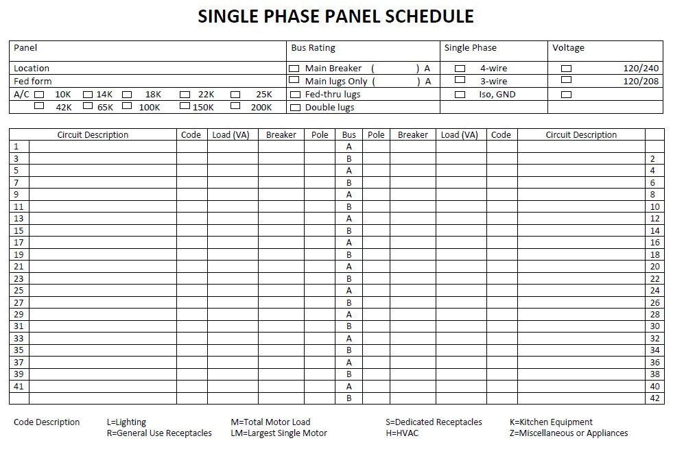 Square D Panel Schedule Template Circuit Breaker Panel Schedule Template to Pin On