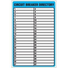 Square D Panel Schedule Template Printable Circuit Breaker Panel Labels