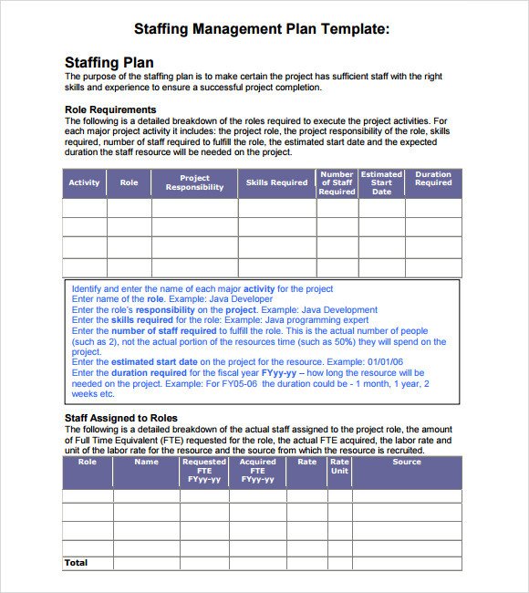 Staffing Plan Template Excel Sample Staffing Model 6 Documents In Pdf Excel