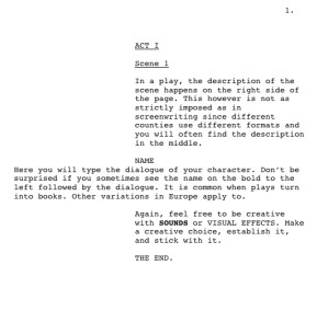 Stage Play format Template the Difference Between Stage Play Writing and