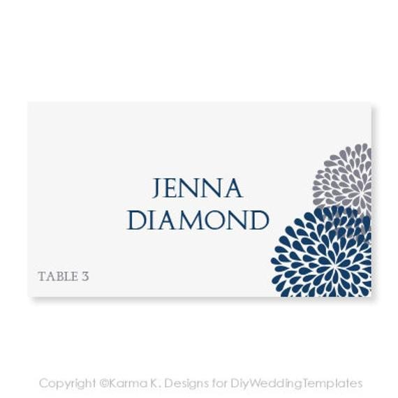 Staples Tent Card Template Place Card Template Download Instantly by Karmakweddings