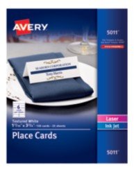 Staples Tent Cards Template Avery Printable White Matte Textured Place Cards
