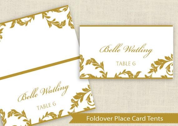 Staples Tent Cards Template Diy Place Card Template Download Instantly by Karmakweddings