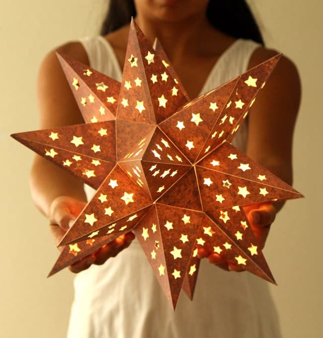 Star Lantern Template How to Make A Paper Star Lantern It Looks Like Metal