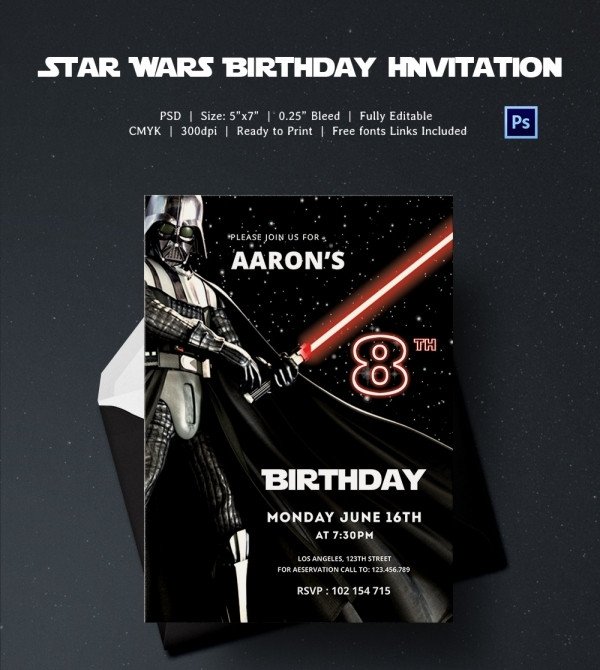 Star Wars Invitation Template 23 Star Wars Birthday Invitation Templates – Free Sample